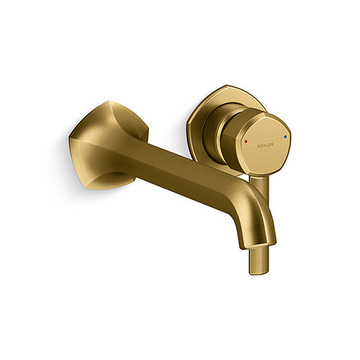 KOHLER<br>K-EX27102T-4-2MB<br>Occasion 壁掛式面盆龍頭<br> (霧金)  |金色系列|面用龍頭