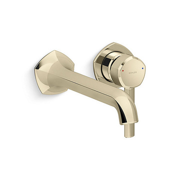 KOHLER<br>K-EX27102T-4-AF<br>Occasion 壁掛式面盆龍頭<br> (法蘭金)  |金色系列|面用龍頭
